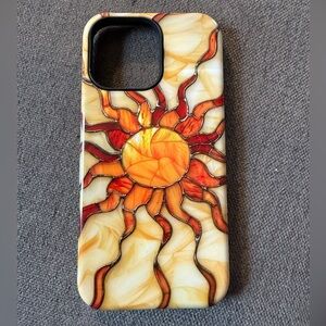 CaseEase Sunburst Design Phone Case - Orange and Red